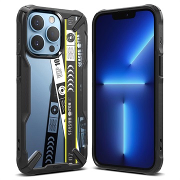 Ringke Fusion X Design iPhone 13 Pro Hybrid Skal - Biljettband / Svart