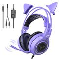 SOMIC G951S E-Sports Gaming-hörlurar 3.5mm trådbundet över-örat-headset - lila