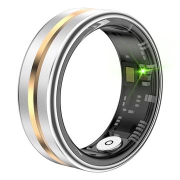 SR03 Ultra-tunn multifunktionell smart ring - Storlek: 12/21.5mm - Guld Mellan / Silver