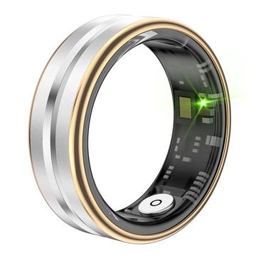 SR03 Ultra-tunn multifunktionell smart ring - Storlek: 9/19mm - Guldkant / Silver