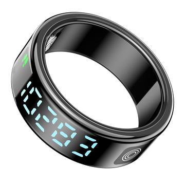 SR08 Smart Ring med digital display - Storlek: 19mm (Öppen Förpackning - Bulk Tillfredsställande) - Svart
