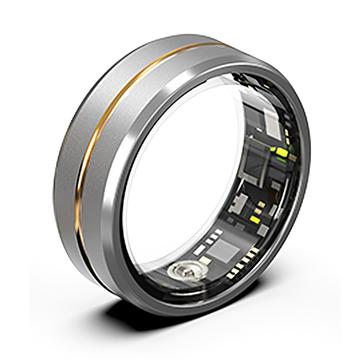 SR2 Elegant Smart Ring med laddningsfodral - 20.7mm - Guld / Silver
