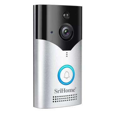 SRIHOME DH002 Smart videodörrklocka med PIR-rörelsedetektering - Svart / Silver
