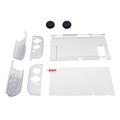 SW369 6-in-1 Clear Case Kit för Nintendo Switch, skalskydd mot repor med skärmskydd och grepplock