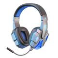 SY-T830 trådbundet/ trådlöst över-örat-headset LED-ljus Bluetooth Dual Mode Low Latency E-sports gaming-hörlurar - blå