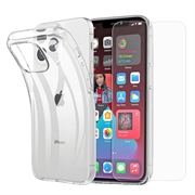 iPhone 15 Pro Saii 2-i-1 TPU Skal & Härdat Glas Skärmskydd