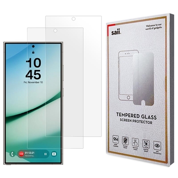 Samsung Galaxy S26 Ultra Saii 3D Premium Härdat Glas Skärmskydd - 9H - 2 St.