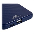 Saii Kolfiber Samsung Galaxy S22 5G TPU Skal - Blå