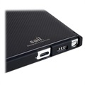 Saii Kolfiber Samsung Galaxy S22 Ultra 5G TPU Skal - Svart