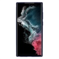 Saii Kolfiber Samsung Galaxy S22 Ultra 5G TPU Skal - Blå