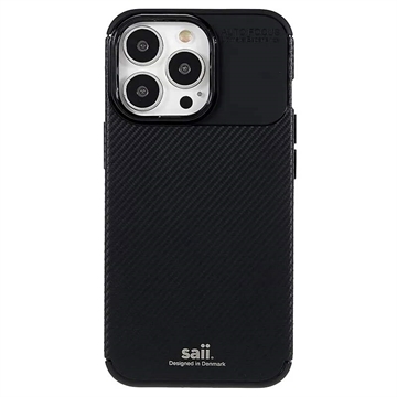 Saii Kolfiber iPhone 13 Pro Max TPU Skal - Svart