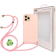 Saii Eco-Line iPhone 11 Pro Bionedbrytbar Skal med Rem - Rosa