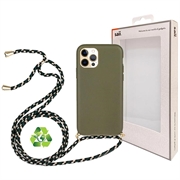 Saii Eco-Line iPhone 12 Pro Max Skal med Rem - Grön