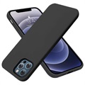 Saii Premium iPhone 14 Pro Liquid Silikonskal - Svart