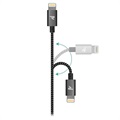 Saii Rampow Flätad Lightning Kabel - iPhone, iPad, iPod - 2m - Grå