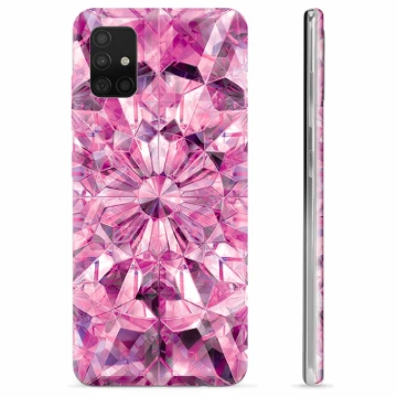 Samsung Galaxy A51 TPU-Skal - Rosa Kristall