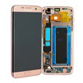 Samsung Galaxy S7 Edge framskal & LCD display GH97-18533E - rosa