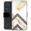 Samsung Galaxy A12 Premium Plånboksfodral - Abstrakt Marmor