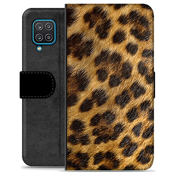Samsung Galaxy A12 Premium Plånboksfodral - Leopard