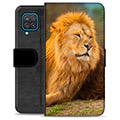 Samsung Galaxy A12 Premium Plånboksfodral - Lejon