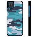 Samsung Galaxy A12 Skyddsskal - Blå Kamouflage