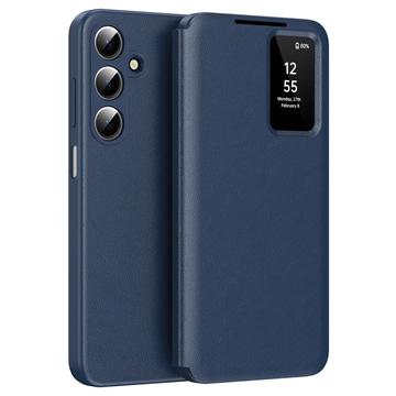 Samsung Galaxy A17 Smart Clear View Flip Skal med kortplats - Safir