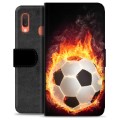 Samsung Galaxy A20e Premium Plånboksfodral - Fotbollsflamma
