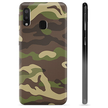 Samsung Galaxy A20e TPU-Skal - Kamouflage