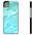 Samsung Galaxy A22 5G Skyddsskal - Blå Marmor
