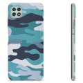 Samsung Galaxy A22 5G TPU-Skal - Blå Kamouflage