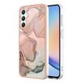 Samsung Galaxy A25 Marble Pattern Elektropläterat IMD TPU Skal