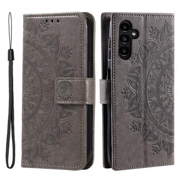 Samsung Galaxy A26 Mandala Series Plånboksfodral - Grå