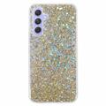 Samsung Galaxy A35 Glitter Flakes TPU-skal - Guld