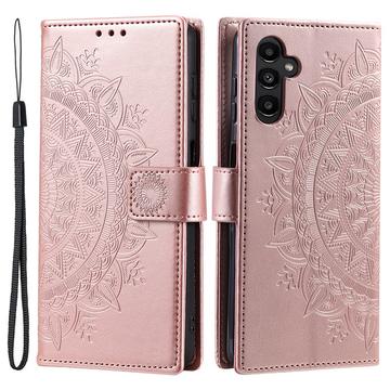 Samsung Galaxy A36 Mandala Series Plånboksfodral - Roséguld