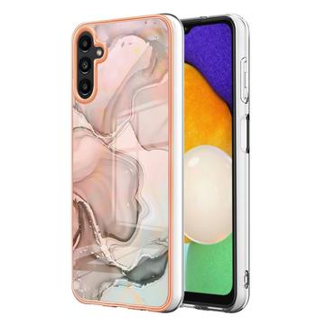 Samsung Galaxy A36 Marble Pattern Elektropläterat IMD TPU Skal - Rosa