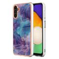 Samsung Galaxy A36 Marble Pattern Elektropläterat IMD TPU Skal - Lila