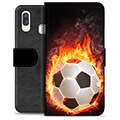 Samsung Galaxy A40 Premium Plånboksfodral - Fotbollsflamma