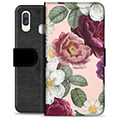Samsung Galaxy A40 Premium Plånboksfodral - Romantiska Blommor