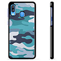 Samsung Galaxy A40 Skyddsskal - Blå Kamouflage