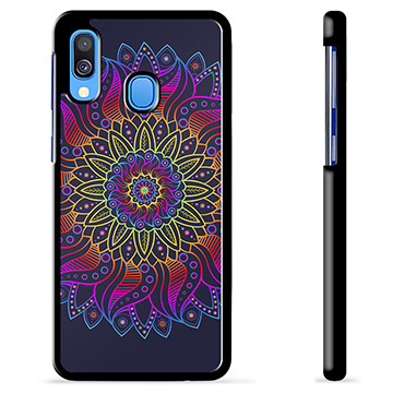 Samsung Galaxy A40 Skyddsskal - Färgrik Mandala