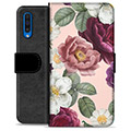 Samsung Galaxy A50 Premium Plånboksfodral - Romantiska Blommor