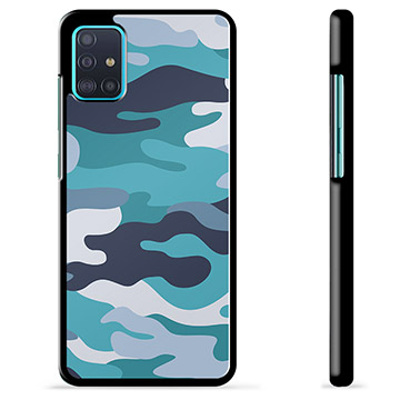 Samsung Galaxy A51 Skyddsskal - Blå Kamouflage
