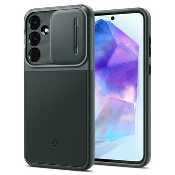 Samsung Galaxy A55 Spigen Optik Armor Skal - Mörk grön