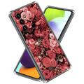 Samsung Galaxy A55 Stiligt Ultra-Slim TPU-skal - Röda Blommor