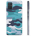 Samsung Galaxy A71 TPU-Skal - Blå Kamouflage