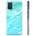 Samsung Galaxy A71 TPU-Skal - Blå Marmor