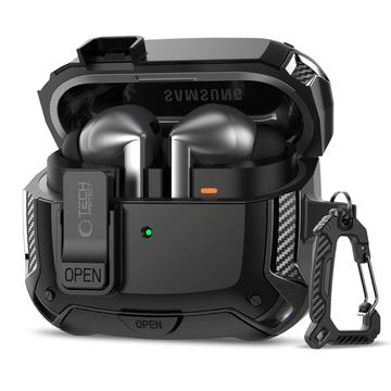 Samsung Galaxy Buds3/Buds3 Pro/Buds3 FE Tech-Protect Carbonox-fodral - Svart