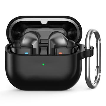 Samsung Galaxy Buds3 Pro Silikonskal med Karbinhake - Svart