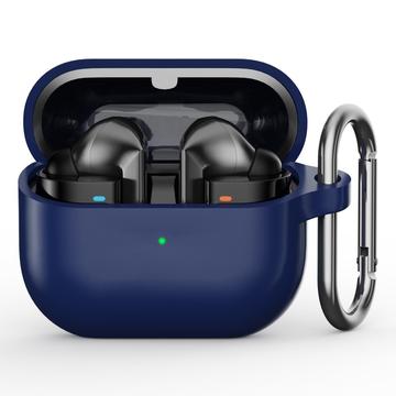 Samsung Galaxy Buds3 Pro Silikonskal med Karbinhake - Mörkblå