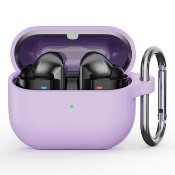 Samsung Galaxy Buds3 Pro Silikonskal med Karbinhake - Lila